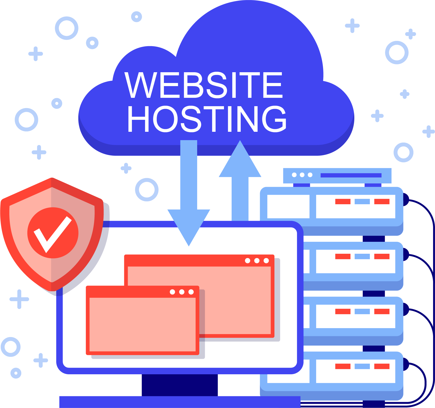 Web hosting and security services by RVK Digital Marketing Solutions with SSL, backups, and cyber protection in Madurai