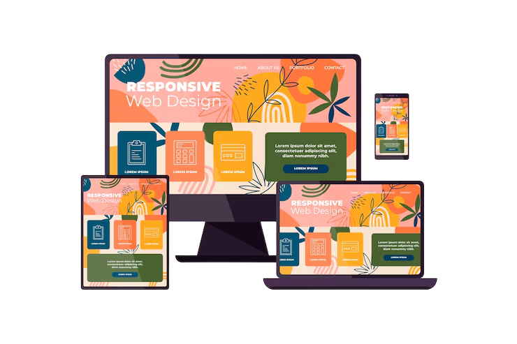 Responsive website design by RVK Digital Marketing Solutions for mobile, tablet, desktop, and laptop devices in Madurai